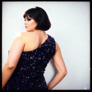 One Shoulder Sequined Party Mini Dress in Purple [Sizes SM-L]