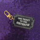 One Ticket to the Shitshow Black Glitter Acrylic Keychain | Ticket-shaped Keyholder