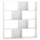 Open Shelf Bookcase 4-Tier Modern Bookshelf with 12 Storage Compartments-White