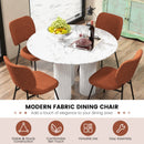 Set of 2 Modern Armless Dining Chairs with Linen Fabric
