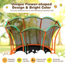 8 Feet Outdoor Unique Flower Shape Trampoline with Enclosure Net