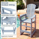 Outdoor Bar Stool 29" Height with Backrest and Armrests