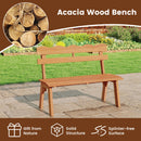 Outdoor Acacia Wood Garden Bench with 800 lbs Weight Capacity