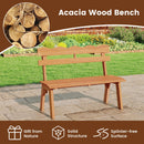Outdoor Acacia Wood Garden Bench with 800 lbs Weight Capacity