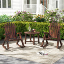 Wood Single Porch Rocker Lounge Patio Rocking Chair