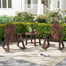 Wood Single Porch Rocker Lounge Patio Rocking Chair