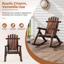 Wood Single Porch Rocker Lounge Patio Rocking Chair