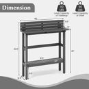 48 Inch Patio Pub Height Table with Storage Shelf and Adjustable Foot Pads