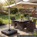 Outdoor Cantilever Umbrella Base Square Water and Sand Fillable Base