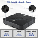 Outdoor Cantilever Umbrella Base Square Water and Sand Fillable Base