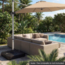 Outdoor Cantilever Umbrella Base Square Water and Sand Fillable Base