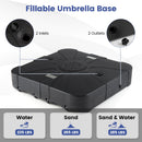 Outdoor Cantilever Umbrella Base Square Water and Sand Fillable Base