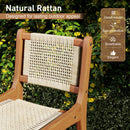Outdoor Counter Height Bar Stool with Teak Wood Frame