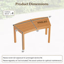 Outdoor Curved Acacia Wood Bench Set of 2/3/4 for Front Porch