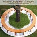 Outdoor Curved Acacia Wood Bench Set of 2/3/4 for Front Porch
