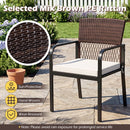 Patio Dining Chairs Set of 4 with Padded Cushions