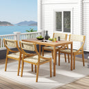 Teak Wood Outdoor Dining Chair with Webbing Seat