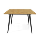 4-Person Acacia Wood Outdoor Dining Table for Garden Poolside and Backyard