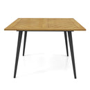 4-Person Acacia Wood Outdoor Dining Table for Garden Poolside and Backyard