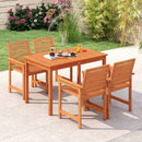 Outdoor Dining Table for 4-6 People 48 Inches Wood Rectangular Patio Table