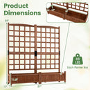 Dual Raised Garden Bed with Trellis and Drainage Holes