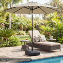 Fillable Umbrella Base with Wheels - Water/Sand Weighted