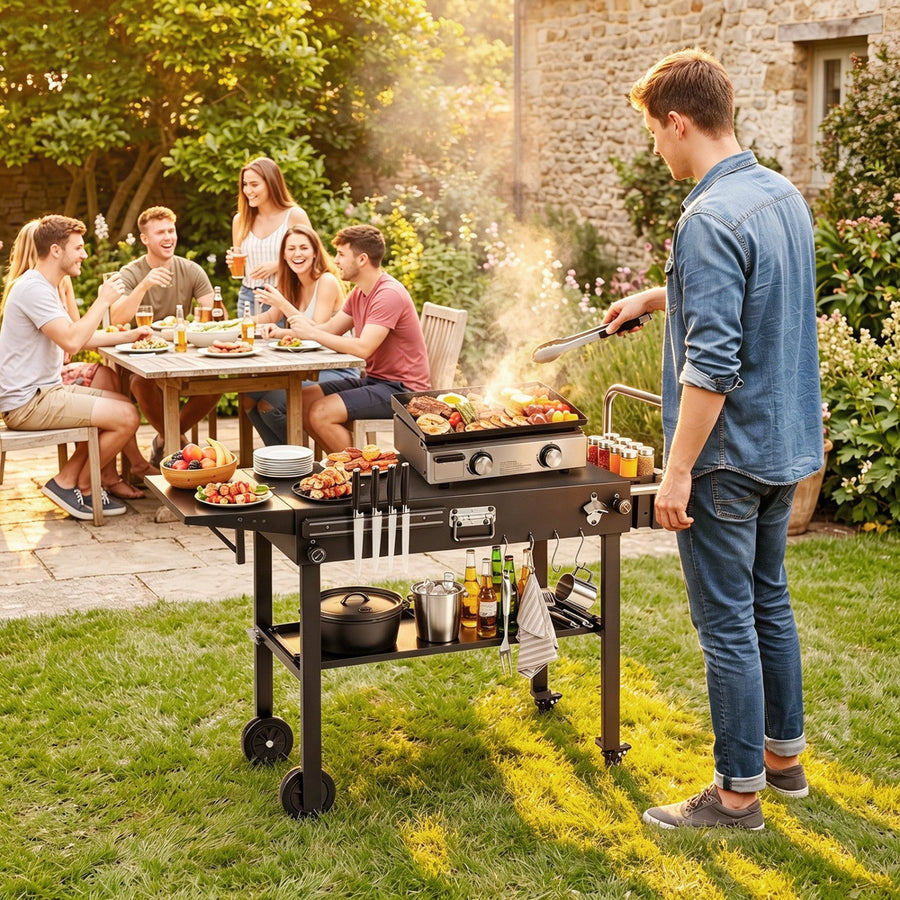 Foldable Grill Cart with 31