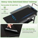 Foldable Grill Cart with 31" Tabletop & Storage Shelf
