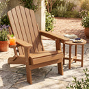 Folding Adirondack Chair with Adjustable Backrest & Cup Holder