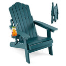 Folding Adirondack Chair with Adjustable Backrest & Cup Holder