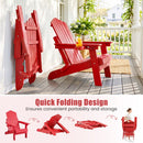 Folding Adirondack Chair with Adjustable Backrest & Cup Holder