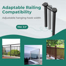 Outdoor Folding Hanging Table with Metal Frame-Black