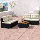 5 Piece Outdoor Furniture Set with Solid Tabletop and Soft Cushions