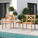 Outdoor Garden Acacia Wood Patio Dining Chairs for Porch