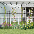 58 x 73 Inch Outdoor Garden Rose Arch Trellis for Climbing Plants