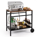 Outdoor Grill Cart with Stainless Steel Top and Storage