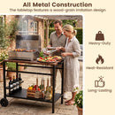 Outdoor Grill Cart with Stainless Steel Top and Storage