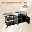 Outdoor Grill Cart with Stainless Steel Tabletop & Cabinet