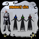 Outdoor Halloween Witch Decoration with LED Lighted Face 9.3ft