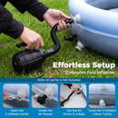 Inflatable Pool with Sunshade Canopy for Outdoor Use