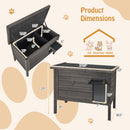Outdoor Insulated Cat House with All-Round Foam Insulated for Winter-Gray