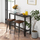 48/55 Inch Outdoor Bar Table with Waterproof Top and Heavy-duty Metal Frame