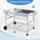 Outdoor Movable Grill Table for 18/22 Inch Weber Original Kettle for Camping