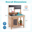 Wooden Play Kitchen with Stove, Storage & Water System