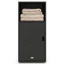 PE Wicker Storage Cabinet with Door and Open Shelf