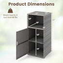 PE Wicker Storage Cabinet with Door and Open Shelf
