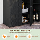 Outdoor Storage Cabinet with 3 Doors and Adjustable Shelves