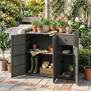 Outdoor Storage Cabinet with 3 Doors and Adjustable Shelves