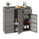 Outdoor Storage Cabinet with 3 Doors and Adjustable Shelves