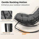 Papasan Rocking Chair with Thick Cushion - Outdoor Wicker